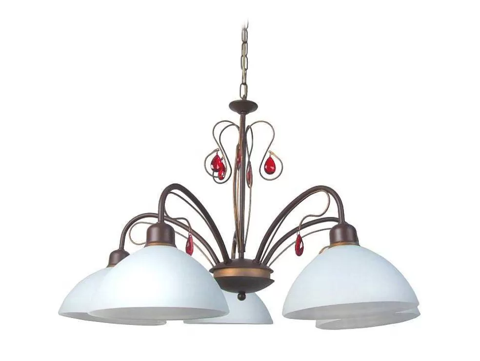 TOSEL Lustre Bourgogne Vidro Braco Cetim D52 X H67 Cm* Lustre