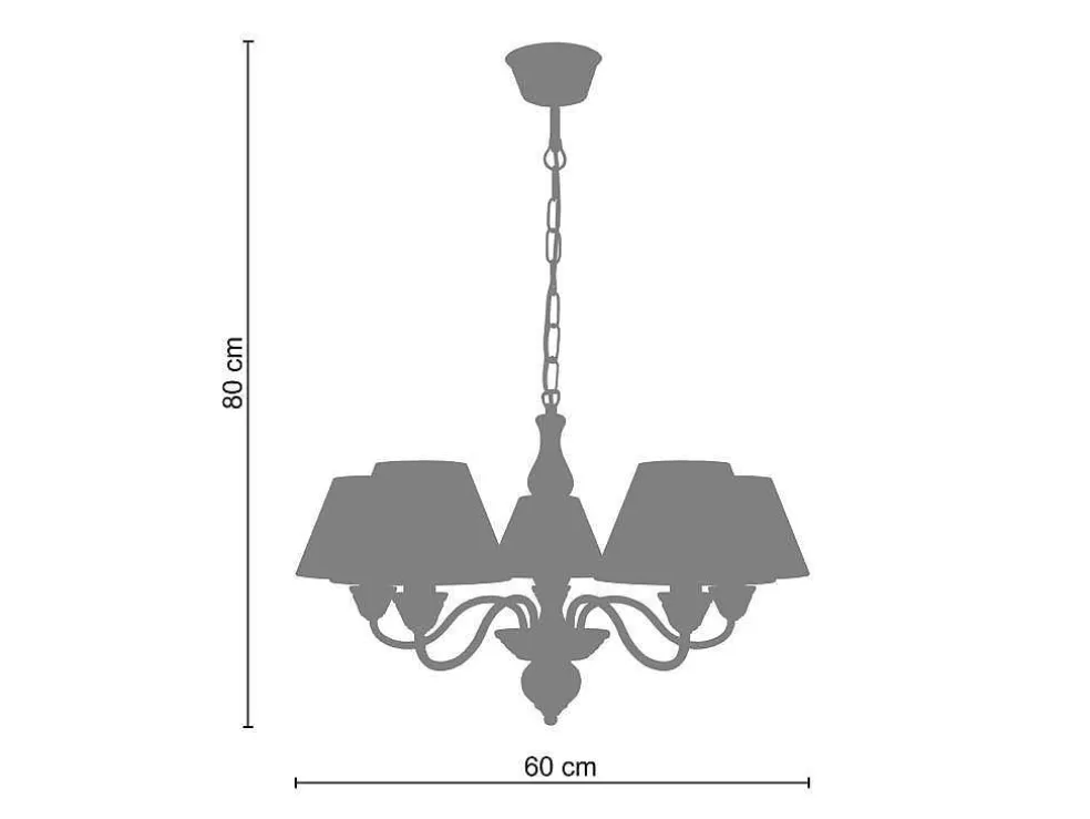 TOSEL Lustre Caulnes Tecido Braco Marfim D60 X H80 Cm* Lustre