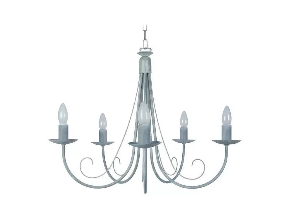 TOSEL Lustre Cote D'Ivoire Lampada Decorativa Braco Cinza D60 X H80 Cm* Lustre