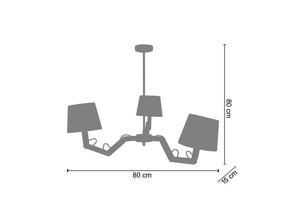 TOSEL Lustre Geri Tecido Braco Cru D80 X H80 Cm* Lustre