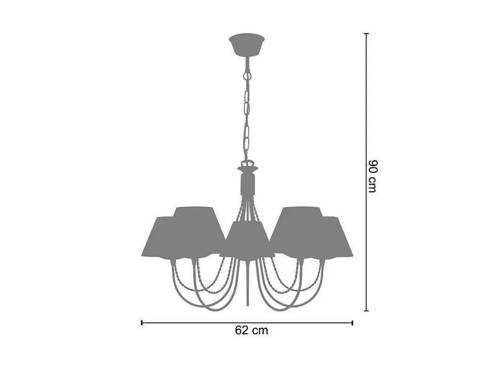TOSEL Lustre Leicester Tecido Braco Cru D62 X H46 Cm* Lustre