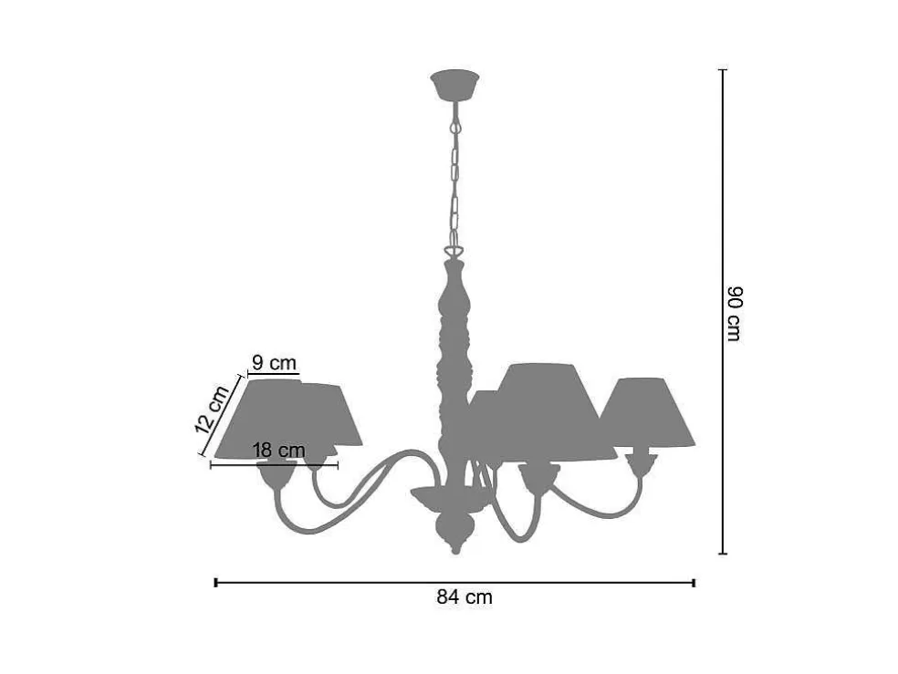TOSEL Lustre Menton Tecido Braco Bege D84 X H90 Cm* Lustre