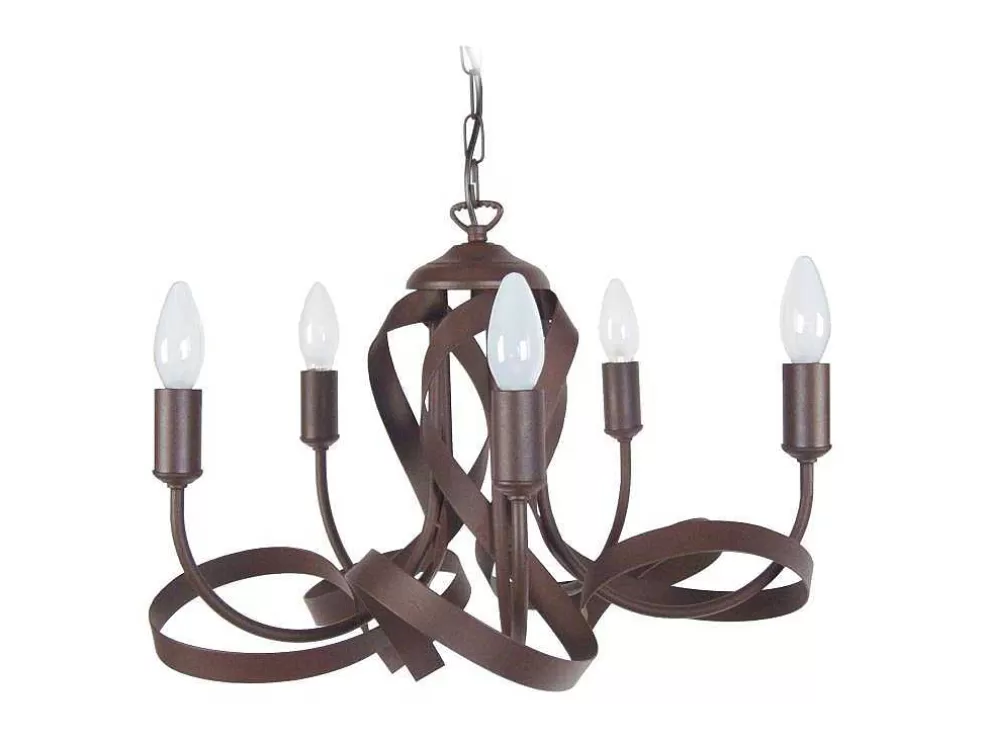 TOSEL Lustre Monaco Lampada Decorativa Braco Castanha D52 X H70 Cm* Lustre