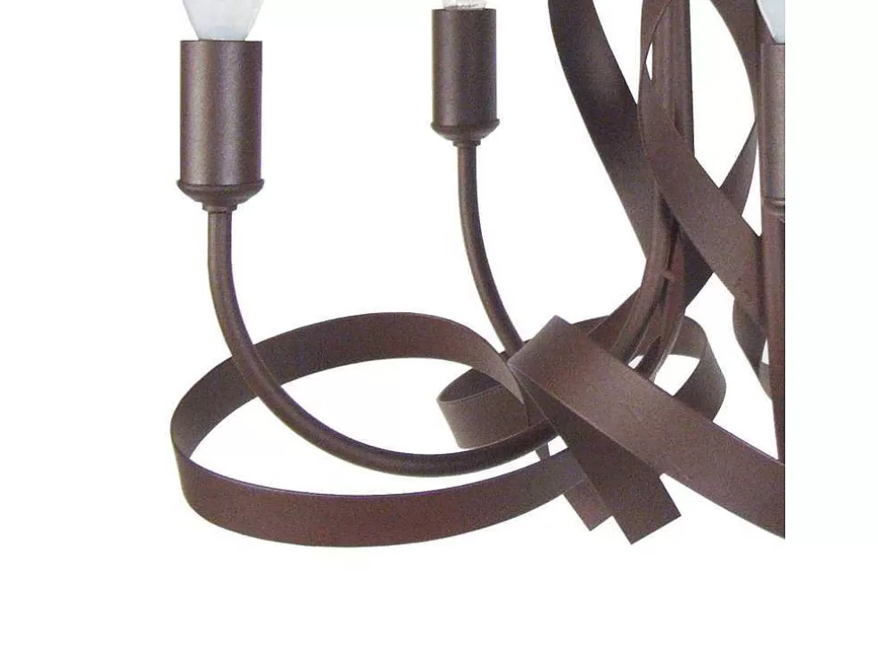 TOSEL Lustre Monaco Lampada Decorativa Braco Castanha D52 X H70 Cm* Lustre
