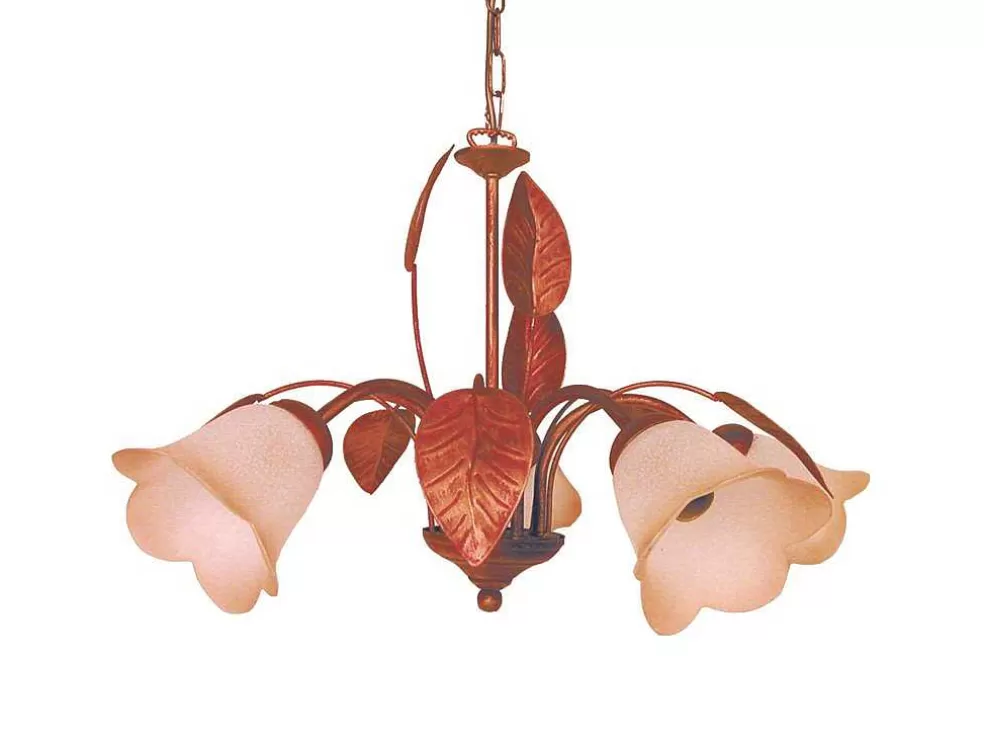 TOSEL Lustre Pampilles Lampada Decorativa Braco Roxo D60 X H90 Cm* Lustre