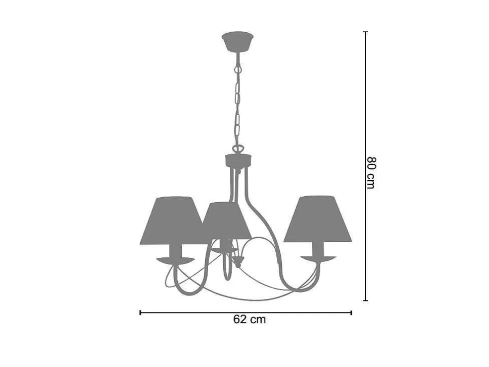 TOSEL Lustre Provencale Tecido Braco Taupe D62 X H80 Cm* Lustre