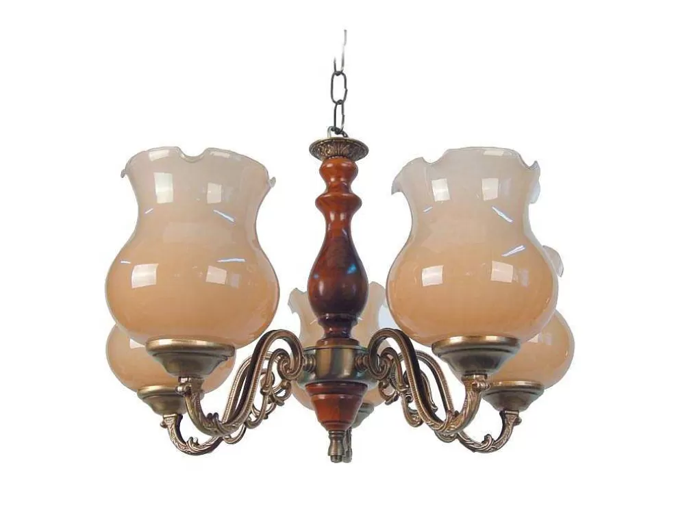 TOSEL Lustre Val D'Isere Vidro Braco Ambar D49 X H80 Cm* Lustre