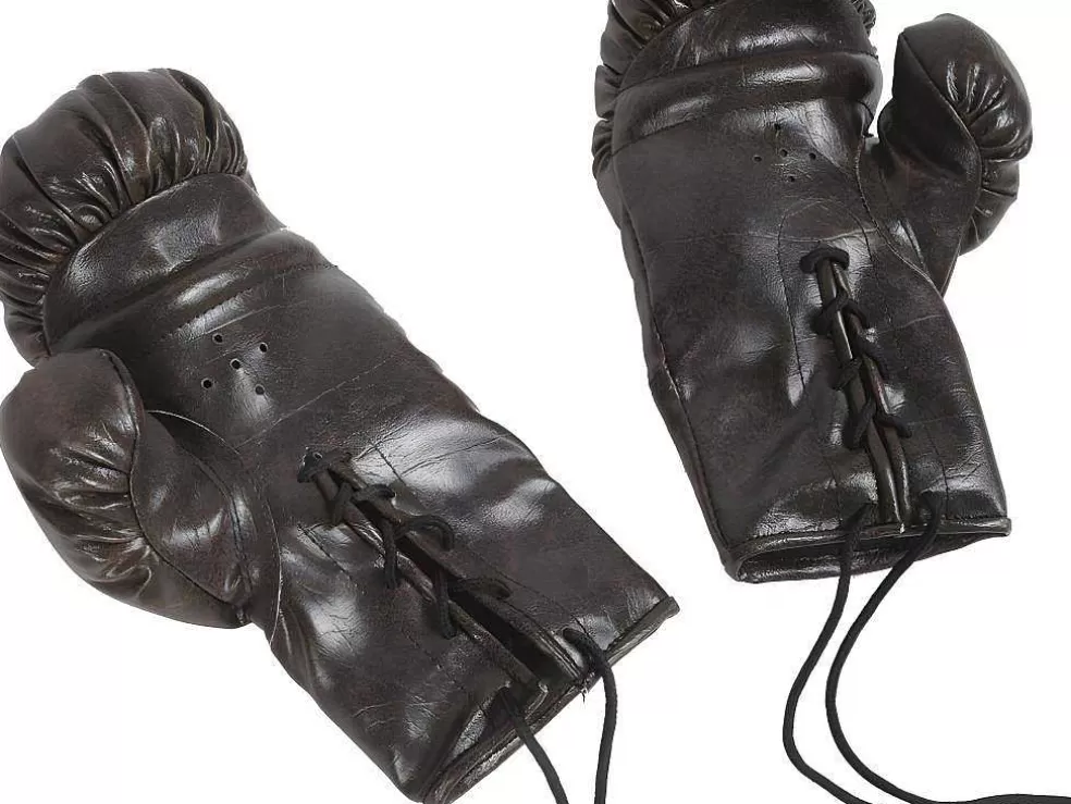 OZAIA Luvas De Boxe Vintage Com Cordoes Mirko - Castanho* Estátua