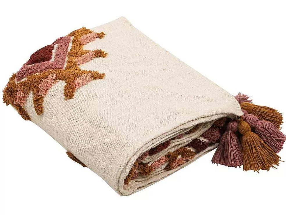 OZAIA Manta De Sofá Tufada 130 X 180 Cm Algodao Multicolor - Magna* Têxtil De Casa