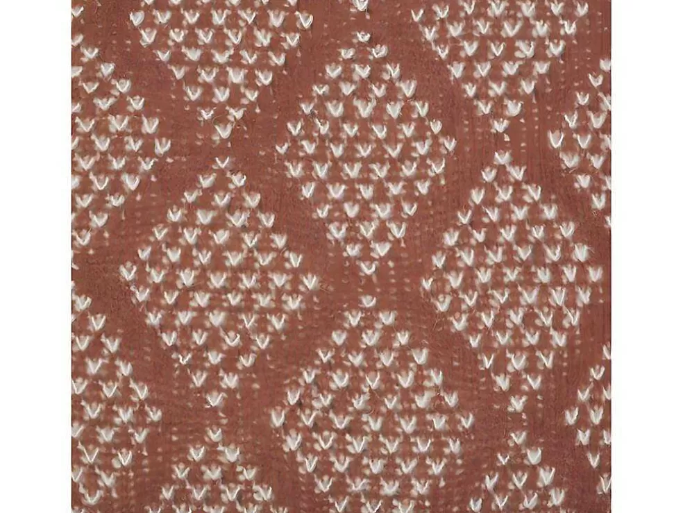 OZAIA Manta Oyace - Acrilico E La - 130 X 170 Cm - Marfim E Vermelho* Têxtil De Casa