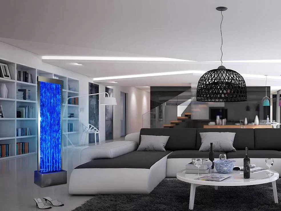 OZAIA Parede De Bolhas De Agua Blennie - Leds Com Cores Que Mudam - A.150 Cm* Candeeiro De Pe