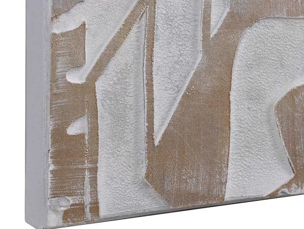 OZAIA Quadro Triptico Pintado A Mão Com Moldura Em Madeira De L. 75 X A. 100 Cm Multicolor - Ludza* Quadro