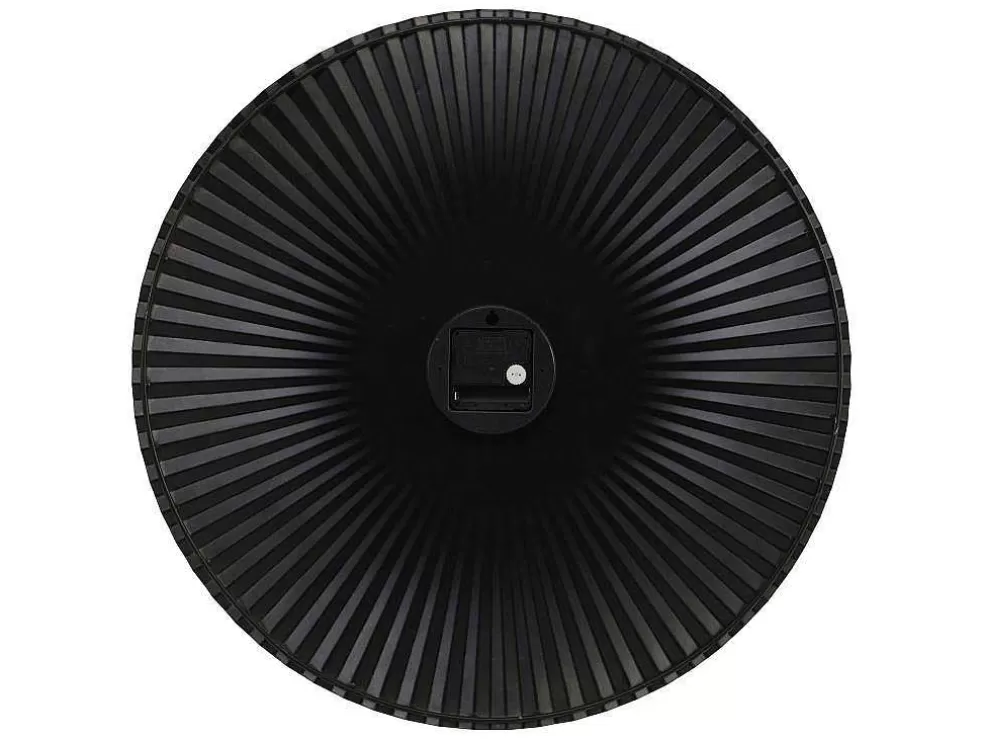 OZAIA Relógio De Parede Design D. 50 Cm Metal Cinza Antracite - Felinar* Relógio De Parede
