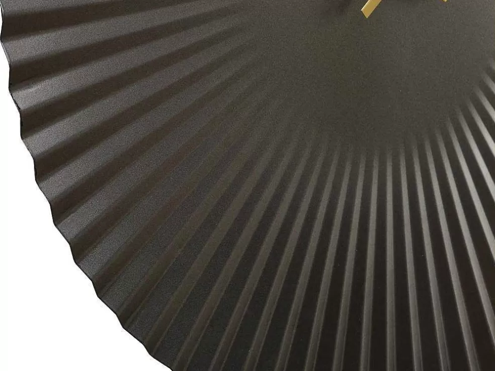 OZAIA Relógio De Parede Design D. 50 Cm Metal Cinza Antracite - Felinar* Relógio De Parede
