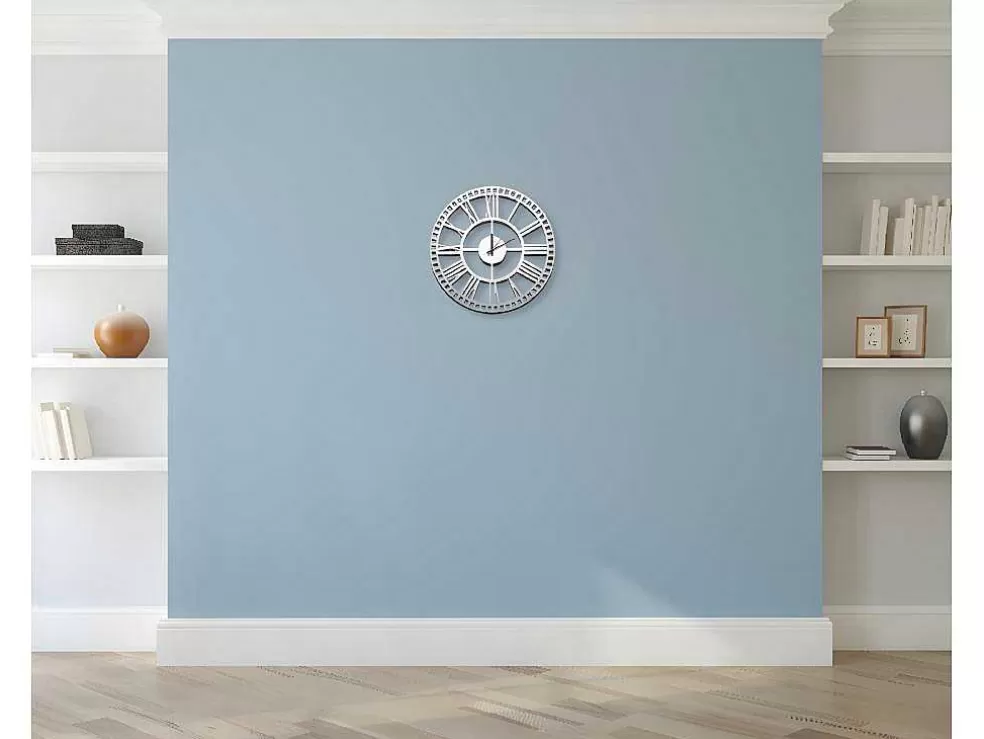 EPIKASA Relógio Vintage 5, Branco, Preto, 50X1,5X50 Cm, * Relógio De Parede