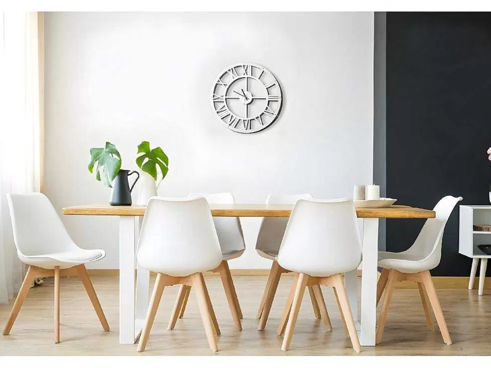 EPIKASA Relógio Vintage 3, Branco, Preto, 50X0,16X50 Cm, * Relógio De Parede