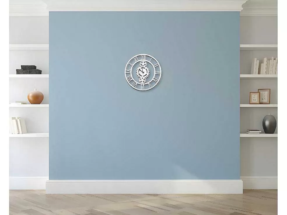 EPIKASA Relógio Vintage 6, Branco, Preto, 50X1,5X50 Cm, * Relógio De Parede