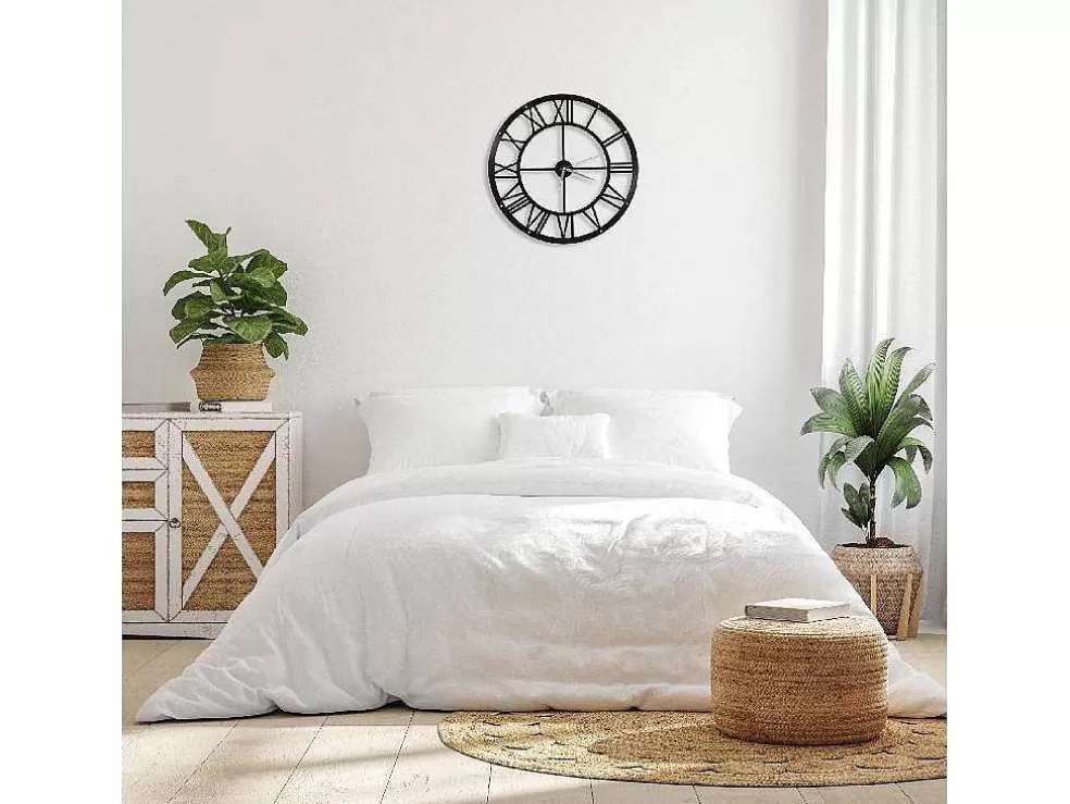 EPIKASA Relógio Vintage 2, Preto, Prata, 50X0,16X50 Cm, * Relógio De Parede