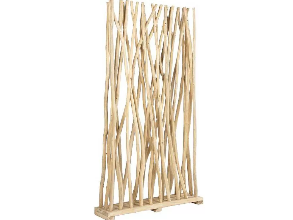 OZAIA Separador De Divisao Em Madeira De Teca De C. 100 X L. 25 X A. 180 Cm Cor Natural - Gayana* Biombo