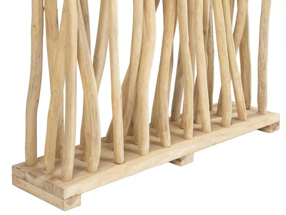 OZAIA Separador De Divisao Em Madeira De Teca De C. 100 X L. 25 X A. 180 Cm Cor Natural - Gayana* Biombo