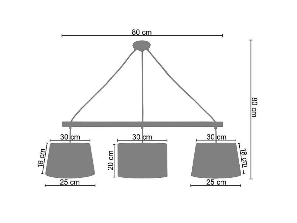 TOSEL Suspensao Amesterdham Tecido Feixe Amarelo D80 X H80 Cm* Lustre