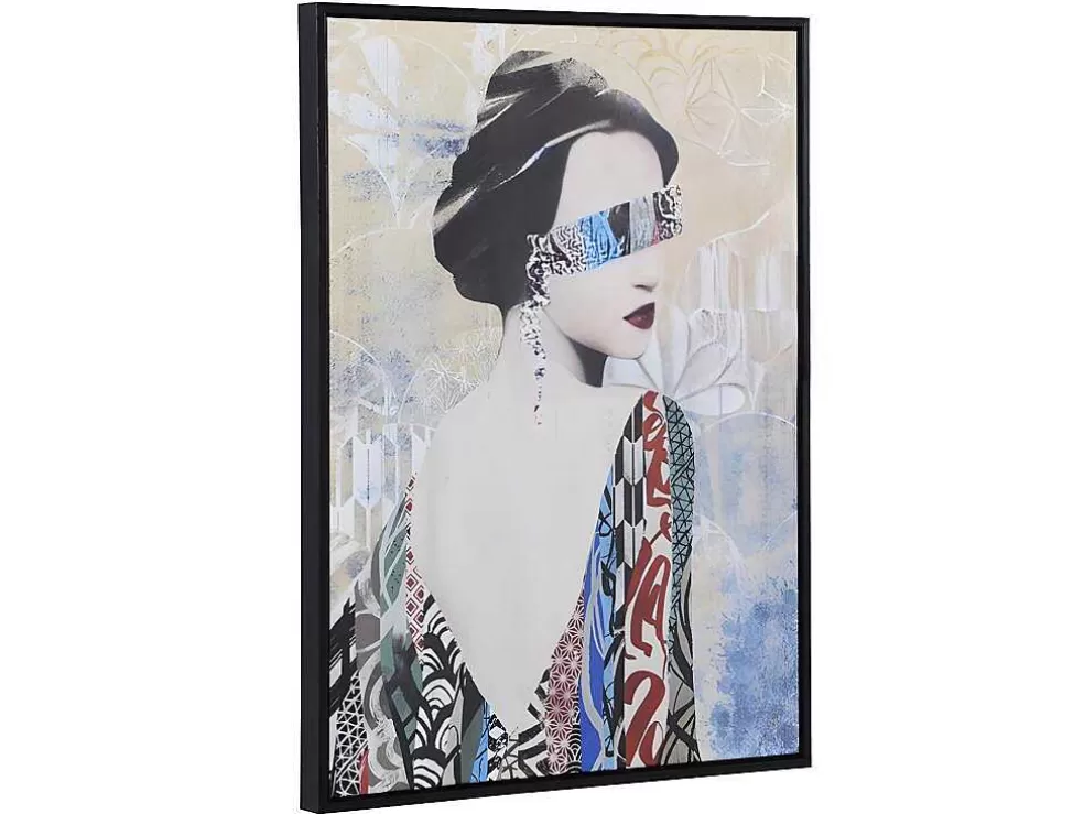 OZAIA Tela Impressa Emoldurada De 60 X 80 Cm Com Moldura Em Madeira Multicolor - Lady* Quadro