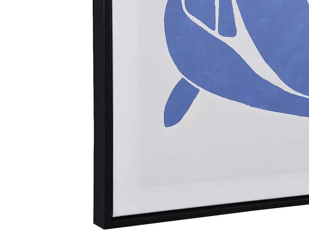 OZAIA Tela Impressa Emoldurada Mulher De 60 X 80 Cm Com Moldura Em Madeira Cor Azul E Bege - Lolia* Quadro