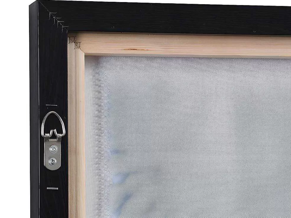 OZAIA Tela Impressa Emoldurada Mulher De 60 X 80 Cm Com Moldura Em Madeira Cor Azul E Bege - Lolia* Quadro