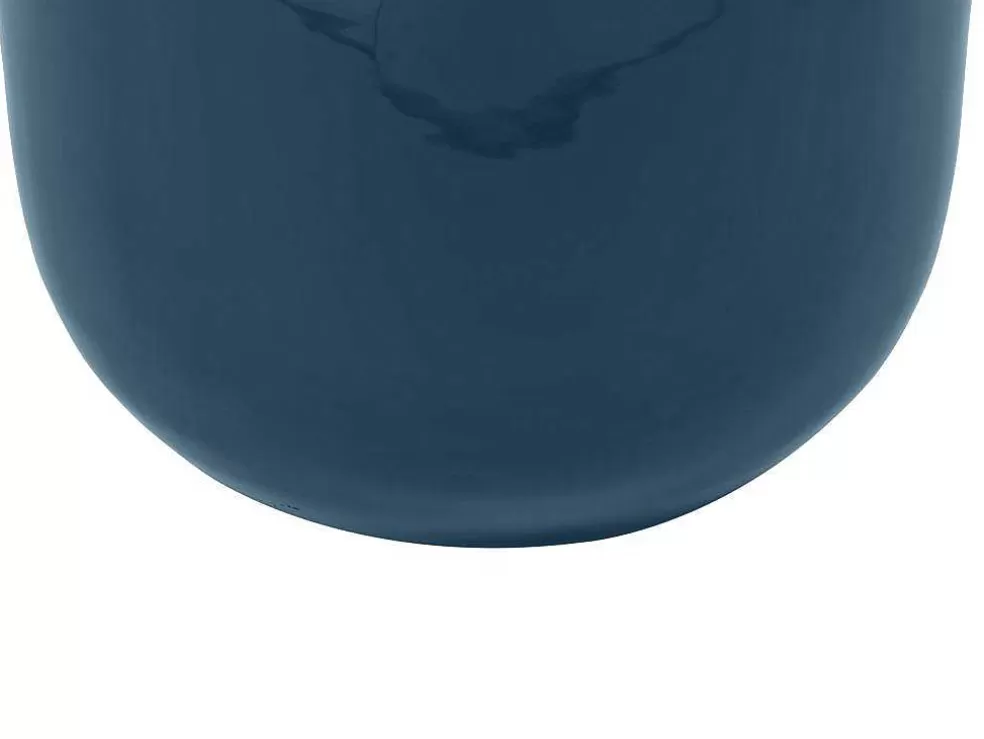 OZAIA Vaso Em Meta Esmaltado D. 29 X A. 36 Cm Acabamento Latao Preto - Klaudia* Objeto De Decoração Interior