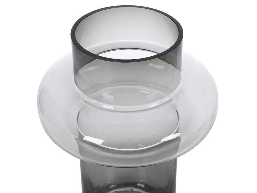 OZAIA Vaso Em Vidro De Cor D. 20,5 X A. 30 Cm Vidro Cinzento Fumado - Valoit* Objeto De Decoração Interior